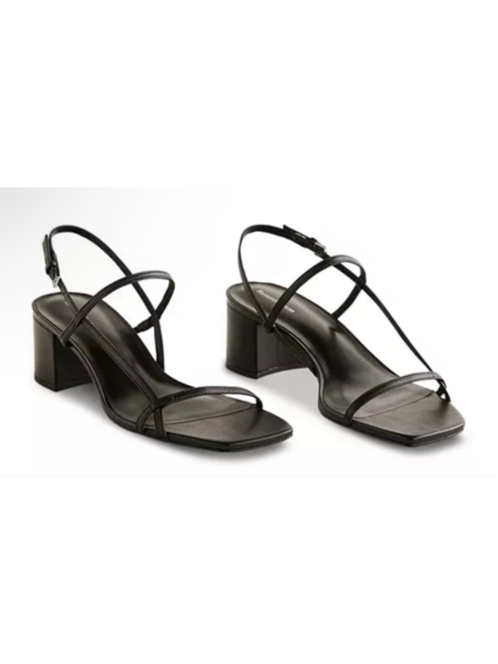 New Reformation Black Serenity Bare Sandals 8.5 - Picture 6 of 8